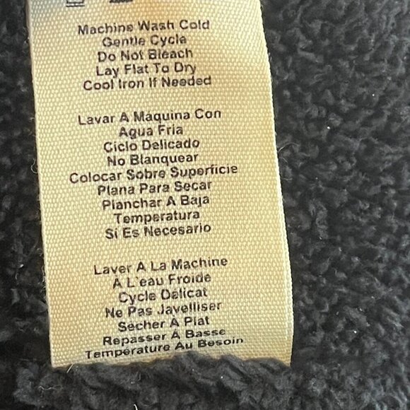 UGG Faux Shearling Wrap small open fleece jacket grey sherpa - Picture 14 of 14